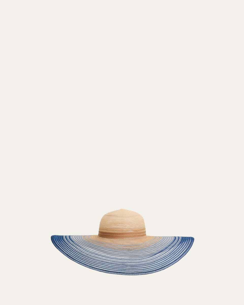 Sunny Ombre Large-Brim Hat